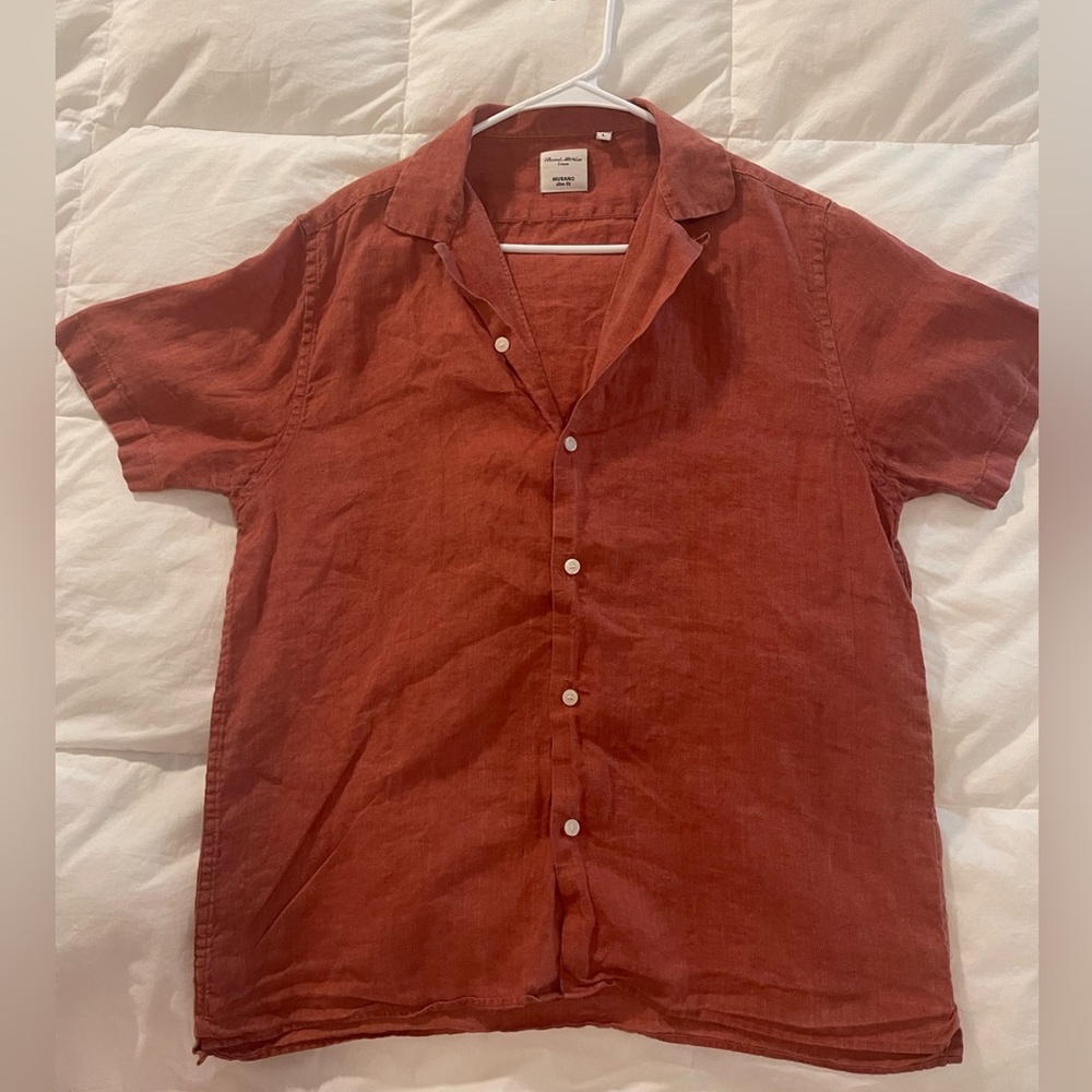 Linen button down